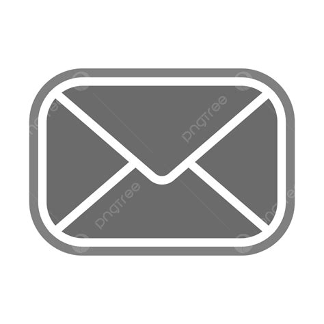 Gambar Email Email Vektor Ikon Abu Abu Transparan Ikon Email Surel