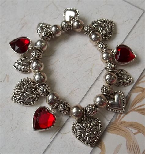 Simply Sweet Creations Valentines Day Jewelry Dangle My Heart Bracelet