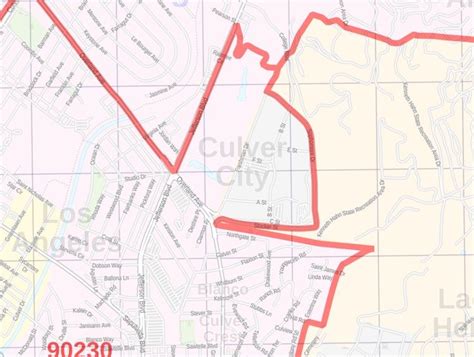 Culver City Ca Zip Code Map