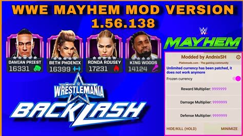 Wwe Mayhem Mod Apk Latest Version 156138 Unlimited 5star Youtube