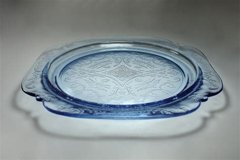 Dinner Plate Indiana Glass Recollection Blue Glass Serving Plate 10 Inch