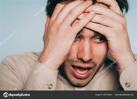 Emotional Breakdown Desperate Man Distress Emotion Stock Photo By