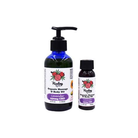 Lavender 100mg Cbd The Healing Rose Massage And Body Oil Jane