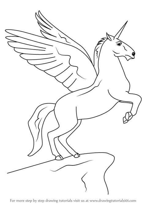 You can use the medium of your choice for this walkthrough. Learn How To Draw A Unicorn With Wings (Unicorns) Step By Step ... | Unicorn drawing, Unicorn ...