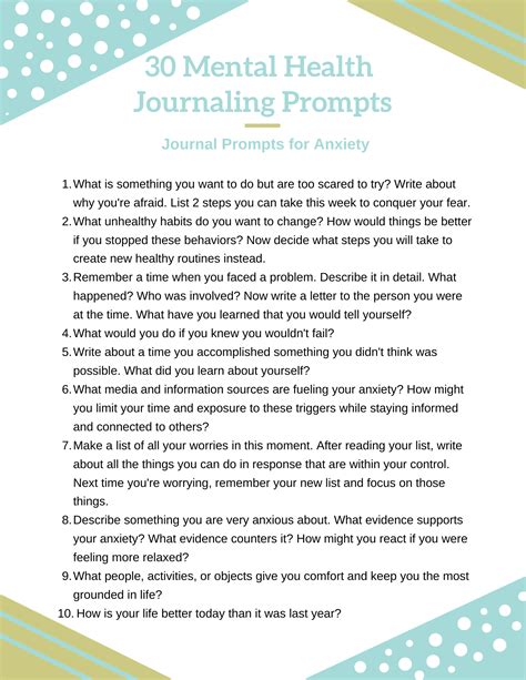 30 Mental Health Journaling Prompts With Free Printable Worrynotes