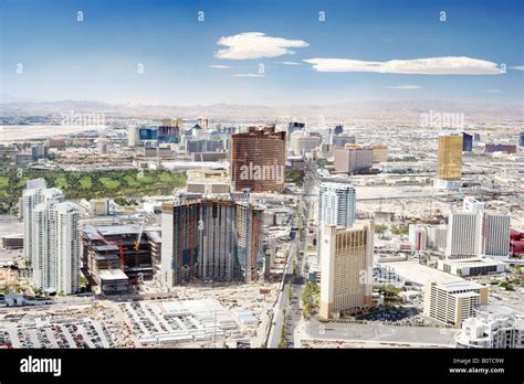 Aerial View Of Las Vegas Strip Nevada Usa Stock Photo Alamy