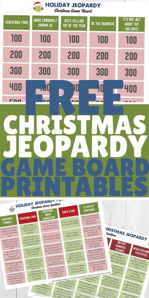 Christmas Jeopardy Questions And Answers Printable Questions And Answers