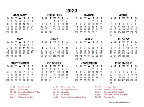 Kalender 2023 Lengkap Dengan Tanggal Merah Hari Libur Nasional 1689