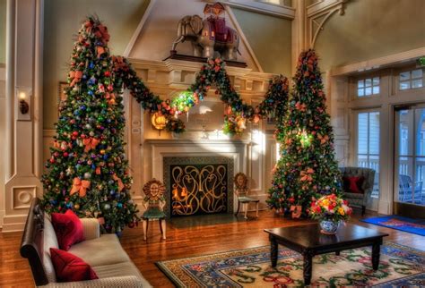 Christmas Tree And Fireplace Wallpapers Wallpaper Cave