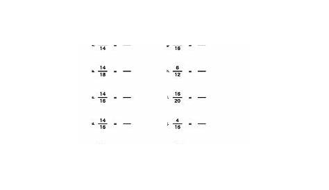 simplifying fraction worksheets