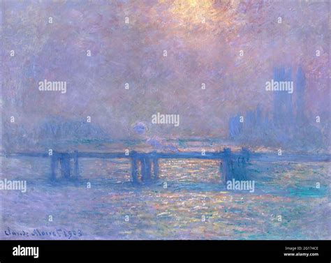 Claude Monet Charing Cross Bridge The Thames Stock Photo Alamy