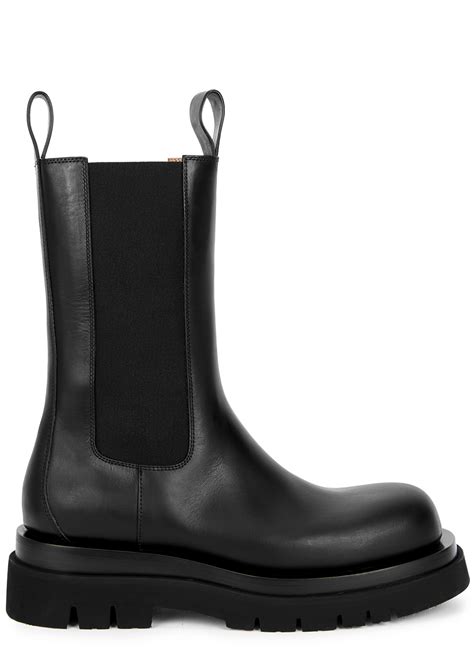 bottega veneta lug black leather chelsea boots harvey nichols