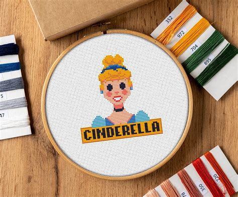 Cinderella Disney Princess Handmade Embroidered Etsy