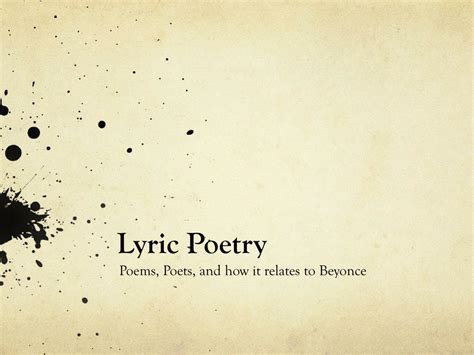 Ppt Lyric Poetry Powerpoint Presentation Free Download Id1909539