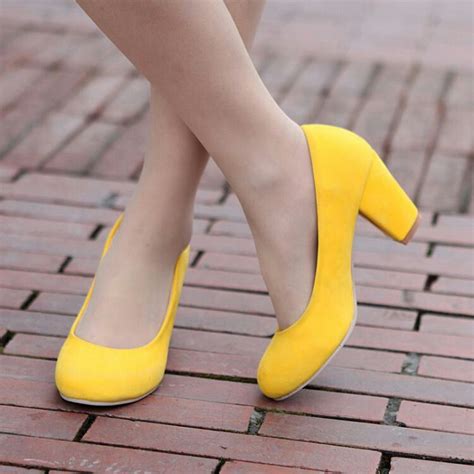 Pin By Ceina H On Jaune Rayonne Yellow Wedding Shoes Medium Heel