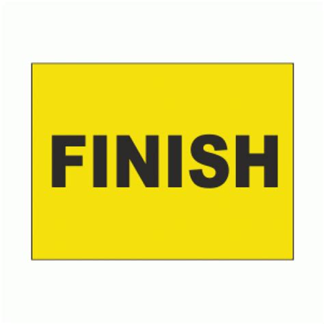Finish Sign Event Signage Safety Signs And Notices