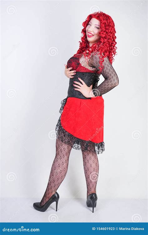 Portrait Of Redhead Woman Wearing Black Corset Stock Image Image Of Healthy Asian 154601923
