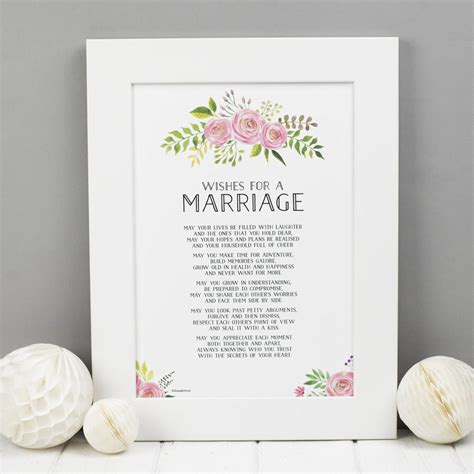 Marriage Poem Wedding Print By Bespoke Verse