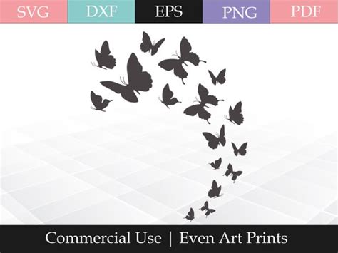 Flying Butterflies SVG Instant Digital Download Svg Dxf | Etsy