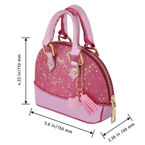 Hde Glitter Purse Princess Small Crossbody Dome Fashion Purse For