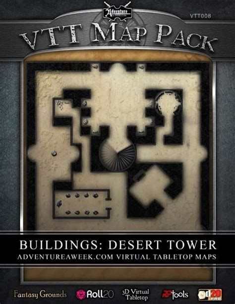 Vtt Map Pack Buildings Desert Tower Aaw Games Vtt Map Packs