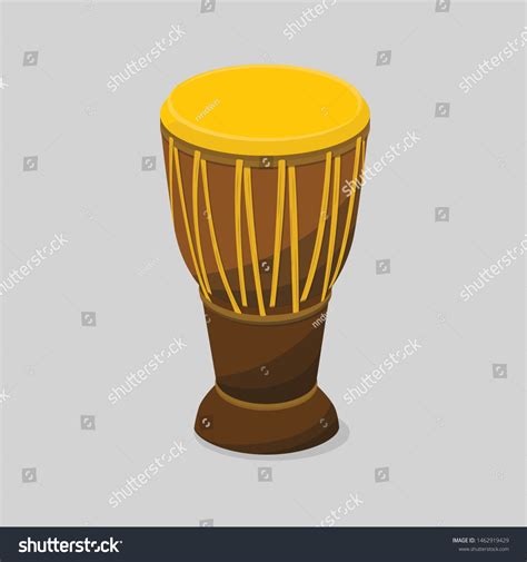 Instrument Music Traditional Malay Gedombak Isolate Stock Vector