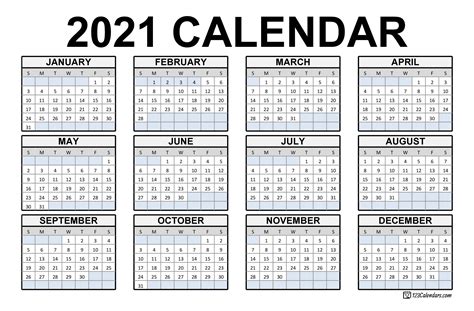 Free Download Canadian 2021 Calendar 2021 Calendar With Canada