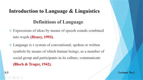 Introduction To Language And Linguistics Lesson 1 Youtube