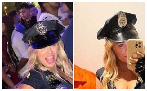 paige vanzant shows off hot police officer halloween costume