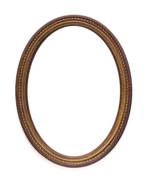 Premium Photo Vintage Wooden Oval Frame