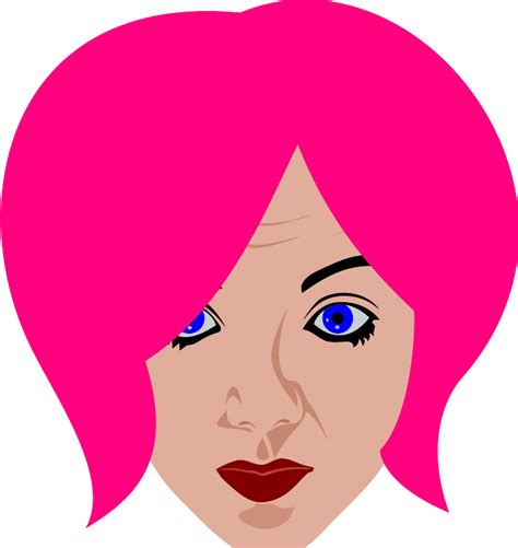 Pink Haired Woman Clip Art At Vector Clip Art Online