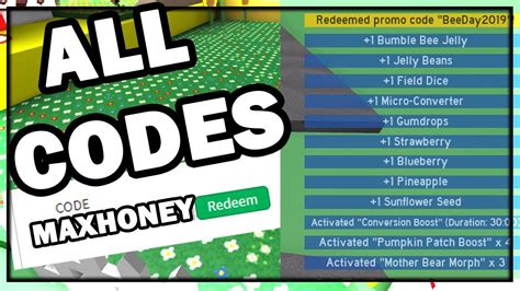 Using codes can be a great way to earn some extra currency to level up faster and unlock some upgrades for your character and bees. ALL *CODES* FOR BEE SWARM SIMULATOR!!! (OCTOBER 2019) - YouTube
