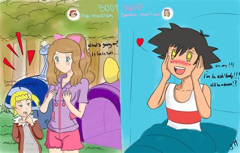 Request Body Swap Ash And Serena By Superjetjohn Deviantart Com On Deviantart Pokemon