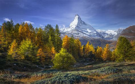 Matterhorn Near The Village Zermatt Switzerland In Europe Landscape ...