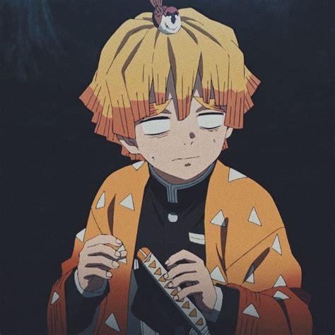 Zenitsu Aesthetic Iconzenitsudemonslayerkimetsunoyaiba Anime