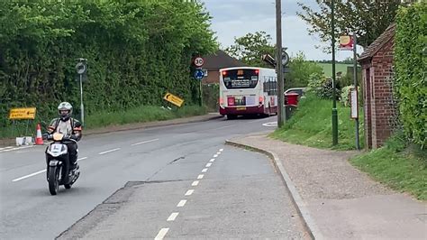 Compass Bus Route 100 Passing Though Upper Beeding Bus Stop Youtube