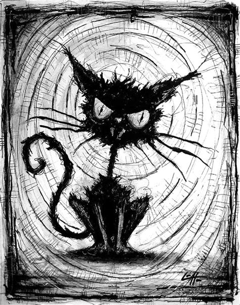 Scary Cat Drawing Ubicaciondepersonascdmxgobmx