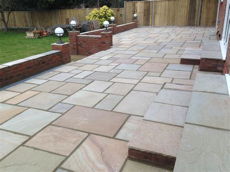Price and stock could change after publish. Sandstone Patio, Retaining Wall and Lighting - Winchester ...