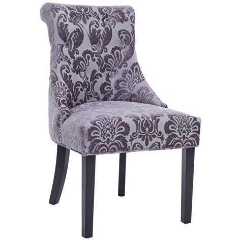 Madison Gray Fan Damask Fabric Dining Chair 11n79 Lamps Plus