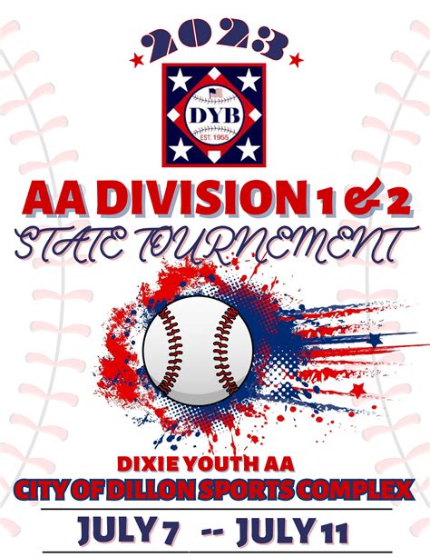 Aa Division Dixie Youth State Tournament City Of Dillon Sc