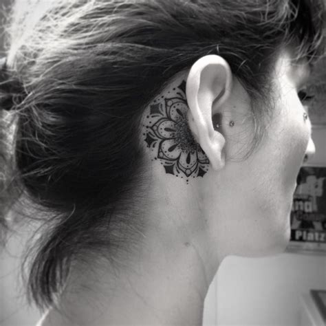 However, if they tend to be light and gentle then expect a low level of pain. Behind the ear mandala | Tattoos for guys, Tattoos, Cool ...
