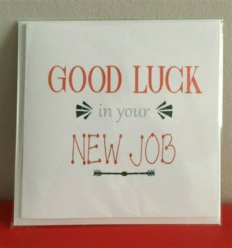 Good Luck In Your New Job Card New Job Card Blank Card 6 X 6