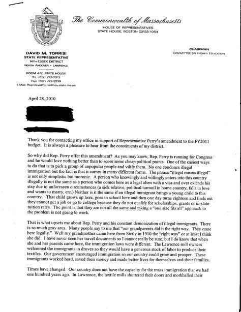 Complete all sections of the form. Rep. Torrisi attacks N. Andover constituents, American ...