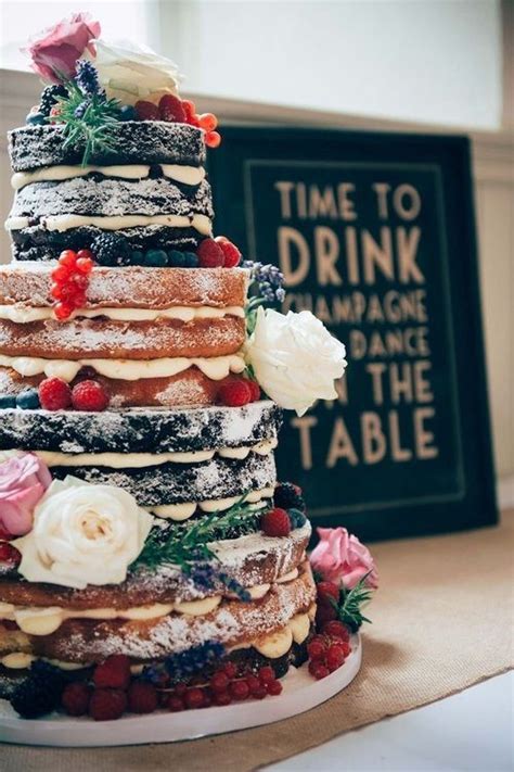 Exotic Naked Wedding Cakes To Add A Chic Element To Your Wedding Menu