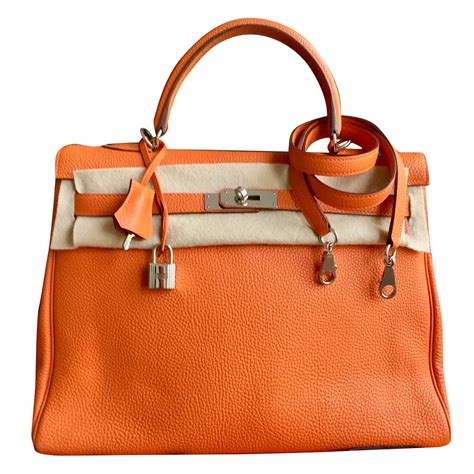 Hermès Kelly 35 Cm Orange Leather Ref41525 Joli Closet