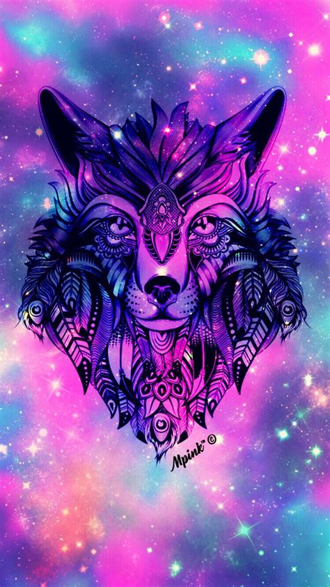 © 2017 Galaxy Wolf Wallpaper Created By Me Fondos De Pantalla Tumblr