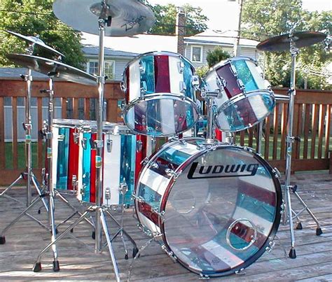 Ludwig Vistalite Red White And Blue Drumkit In Patriotic Colors