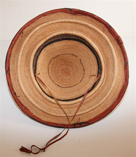 Mali West Africa Conical Leather And Straw Tribal Fulani Hat At 1stdibs