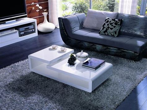 Centre table with marble top. 5011C Modern White Lacquer Rectangular Coffee Table
