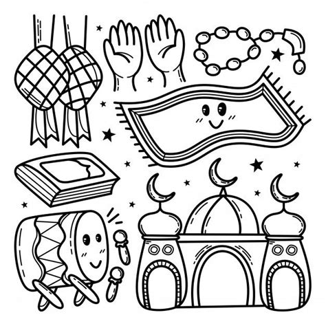 Premium Vector Collection Of Islamic Doodle Doodle Art Designs